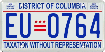 DC license plate EU0764