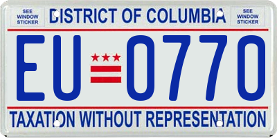 DC license plate EU0770