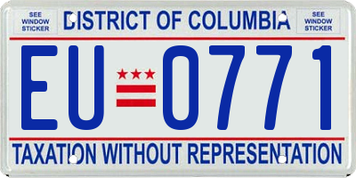 DC license plate EU0771