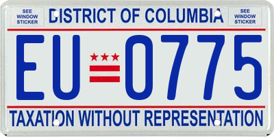 DC license plate EU0775