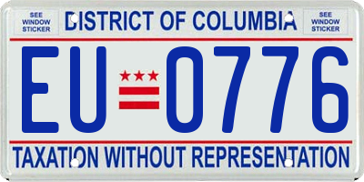 DC license plate EU0776