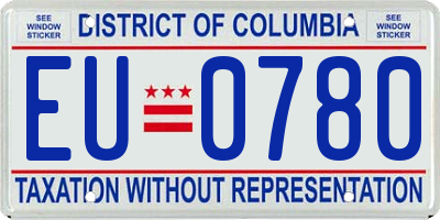 DC license plate EU0780