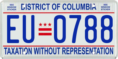 DC license plate EU0788