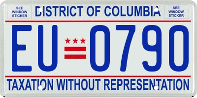 DC license plate EU0790