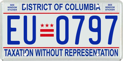 DC license plate EU0797