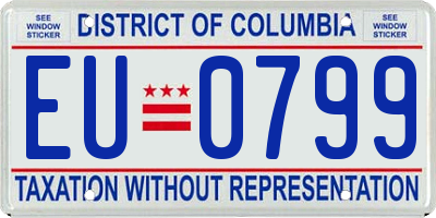 DC license plate EU0799