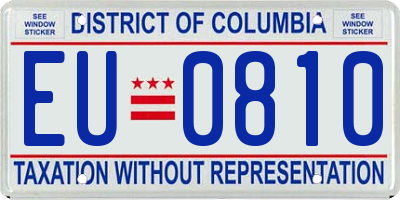 DC license plate EU0810
