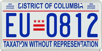 DC license plate EU0812