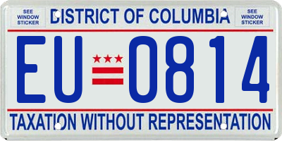 DC license plate EU0814