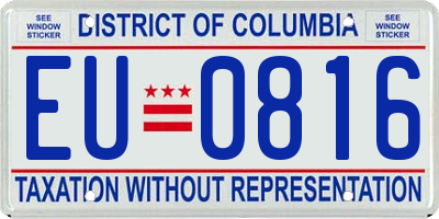 DC license plate EU0816