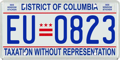 DC license plate EU0823