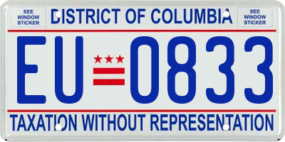 DC license plate EU0833
