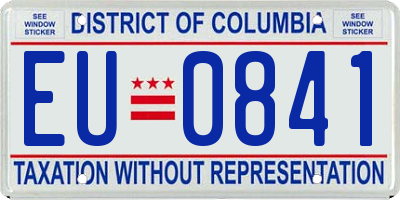 DC license plate EU0841