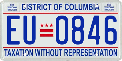 DC license plate EU0846