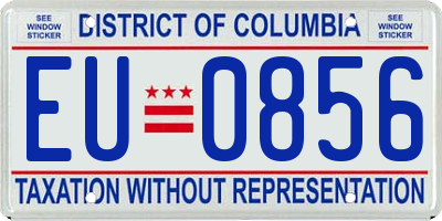 DC license plate EU0856