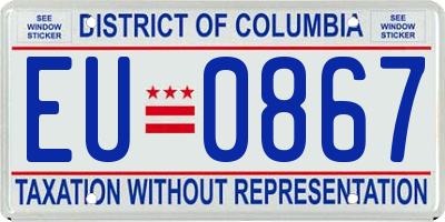 DC license plate EU0867