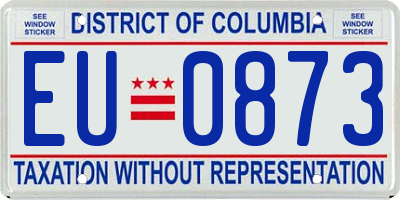 DC license plate EU0873