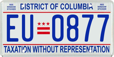 DC license plate EU0877