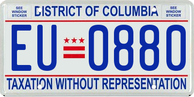 DC license plate EU0880