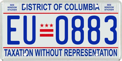 DC license plate EU0883