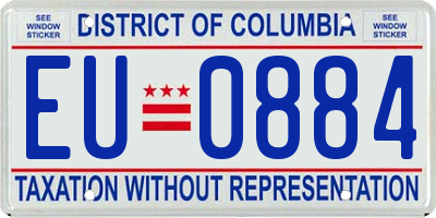 DC license plate EU0884