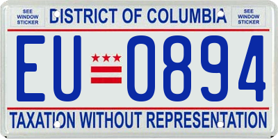 DC license plate EU0894