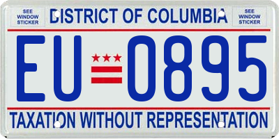 DC license plate EU0895