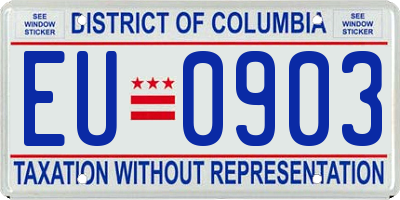 DC license plate EU0903