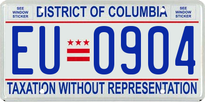DC license plate EU0904