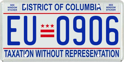 DC license plate EU0906