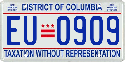 DC license plate EU0909