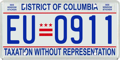 DC license plate EU0911
