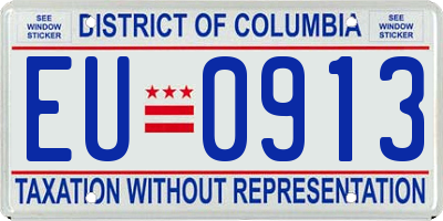 DC license plate EU0913