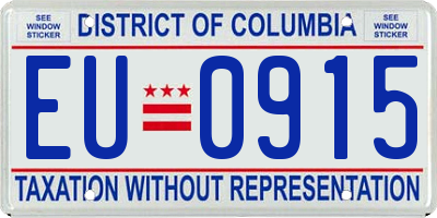 DC license plate EU0915