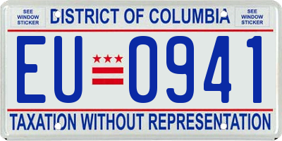 DC license plate EU0941