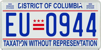 DC license plate EU0944