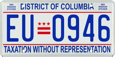 DC license plate EU0946