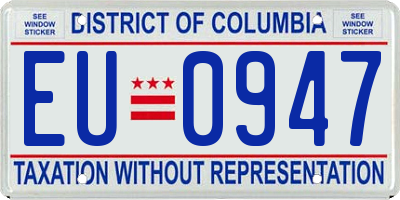 DC license plate EU0947