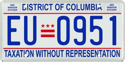 DC license plate EU0951