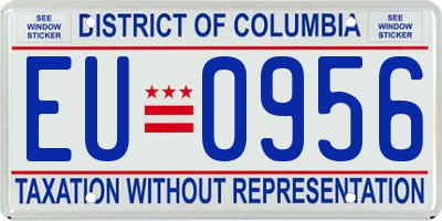 DC license plate EU0956