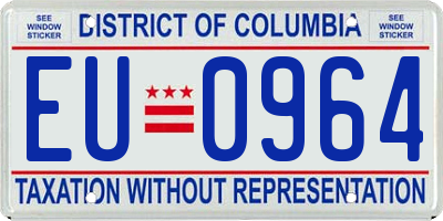 DC license plate EU0964