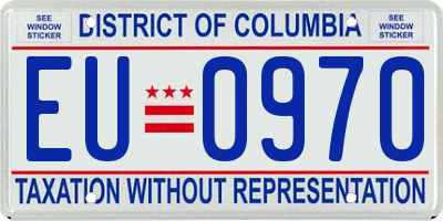 DC license plate EU0970