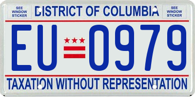 DC license plate EU0979