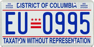 DC license plate EU0995