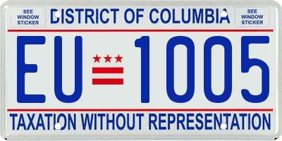 DC license plate EU1005