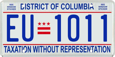 DC license plate EU1011