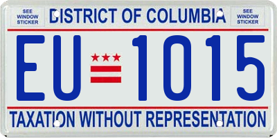 DC license plate EU1015