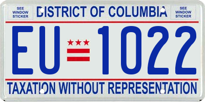 DC license plate EU1022