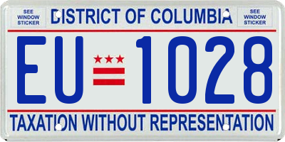 DC license plate EU1028