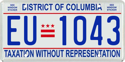 DC license plate EU1043